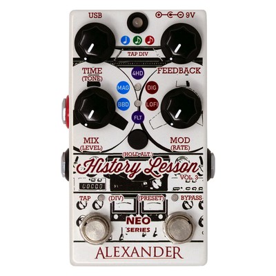 Alexander History Lesson Vol. 3 Delay Guitar Effects Pedal Stompbox Footswitch