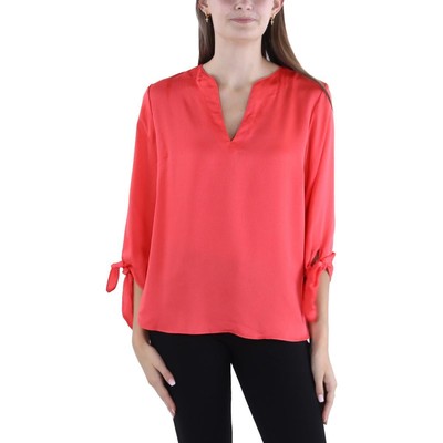 Женская розовая блузка с разрезом на шее MICHAEL Michael Kors Top Petites PM BHFO 5070