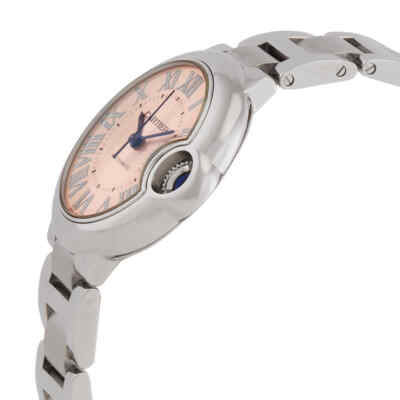 Pre-owned Cartier Ballon Bleu Automatic Pink Dial Ladies Watch Wsbb0068