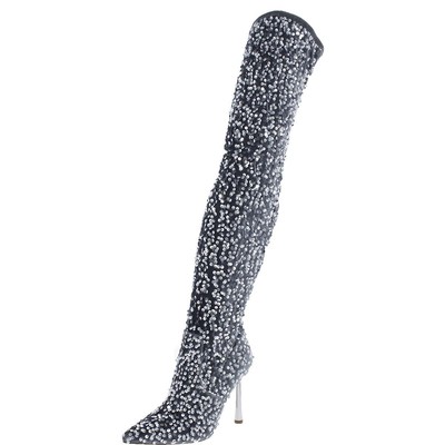 Женские сапоги выше колена Steve Madden Vivee серого цвета 6,5 См (B,M) BHFO 7558