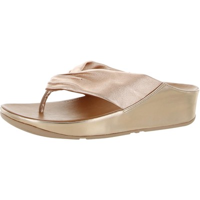

Женские розовые кожаные шлепанцы Fitflop Twiss 9 Medium (B,M) BHFO 1511, Розовый, Twiss