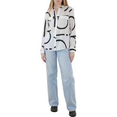 Женская легкая блузка на пуговицах с белым логотипом Calvin Klein, L BHFO 7333