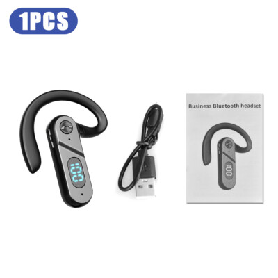 Bone Conduction Wireless Bluetooth 5.2 Headset LED Display Single-Ear Earphone