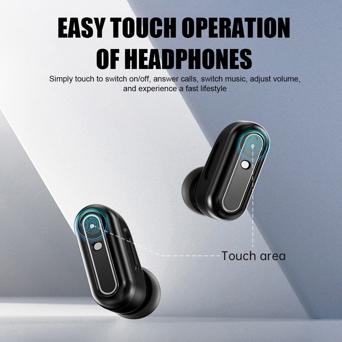 Smart Watch with Earbuds Men Smartwatch 2 in 1 Wireless Headset For iOS Android