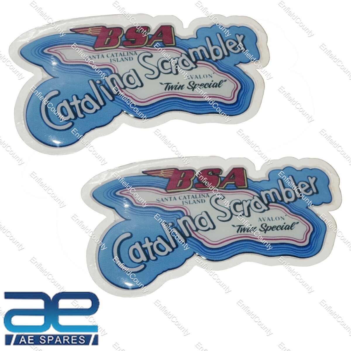 BSA Goldstar Catalina Scrambler Gas Petrol Fuel Tank Top Sticker Decal  