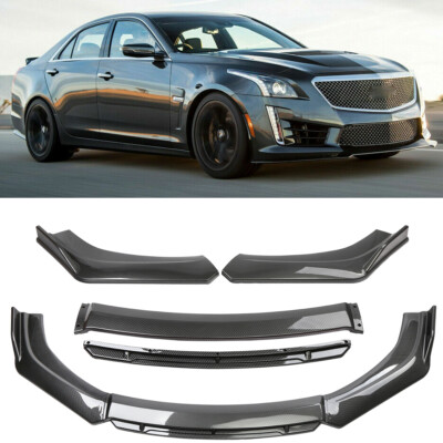 For Cadillac CTS CTS-V CT4 Front Bumper Lip Splitter Chin Spoiler Carbon Fiber