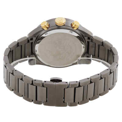 Pre-owned Versace Greca Dome Chronograph Quartz Black Dial Men's Watch Ve6k00623