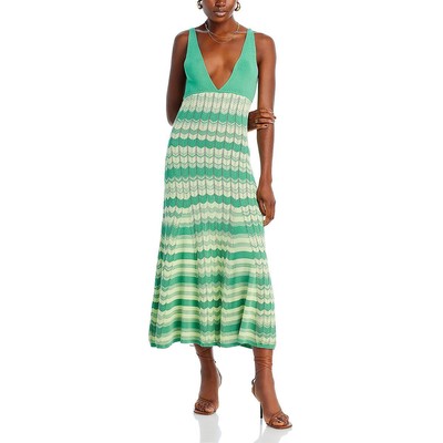 Женский дневной свитер Ramy Brook из зеленого хлопка с петельками S BHFO 9988