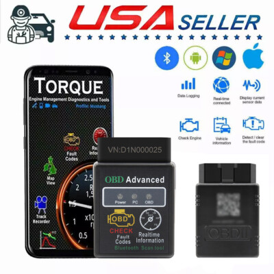 OBD2 Car Bluetooth Scanner Code Reader OBDII ELM 327 Read Tool For iPhone