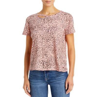 

n:PHILANTHROPY Женская рваная футболка с принтом Harlow BHFO 6179, Pink animal