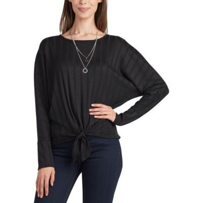 BCX Womens Knot-Front Ribbed Dolman Pullover Top Shirt BHFO 8811
