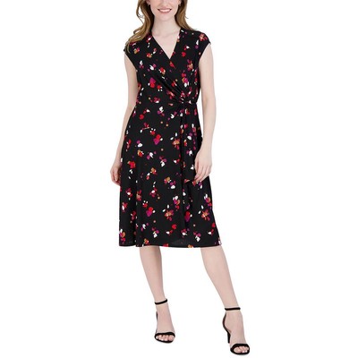 Фирменное женское черное дневное платье-сорочка Petites PM BHFO 1778 от Robbie Bee.