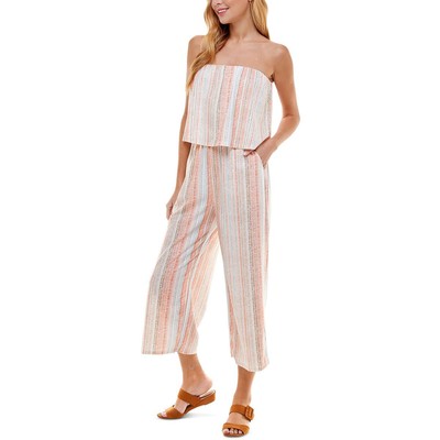 

Kingston Серый женский оранжевый широкий комбинезон без бретелек для юниоров  BHFO 5145, Natural/cantelope