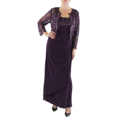 

Alex Evenings Женское фиолетовое длинное вечернее платье из  предметов  BHFO 3537, Eggplant