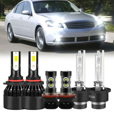 For Infiniti M35 2006-2010 Combo 6000K HID/LED Headlight Hi/Lo Beam + Fog Lights