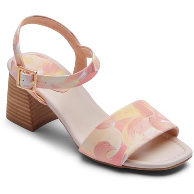 Rockport Womens Farrah/ женская обувь из кожи с квадратным носком на блочном каблуке, 2 предмета, BHFO 4676