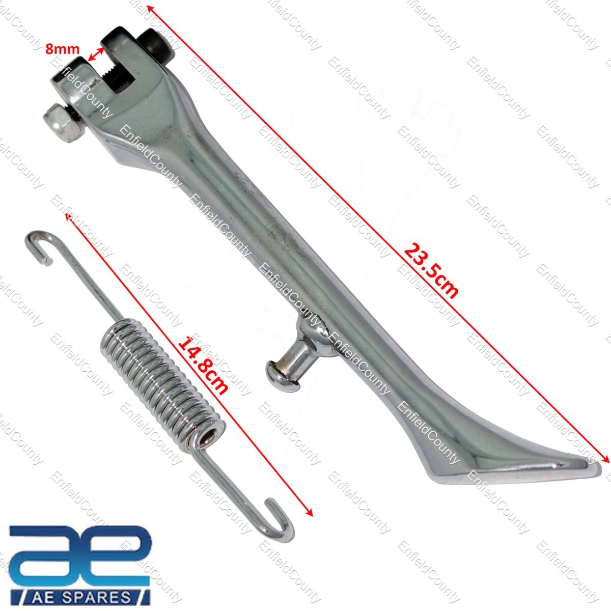 For Royal Enfield Classic 350cc 500cc Side Stand With Spring Steel Chrome 