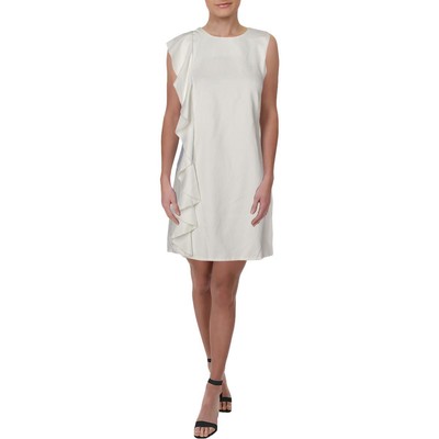 

Julie Brown Womens Reina White Cascade Ruffle Party Cocktail Dress  BHFO 1349, Creamy white