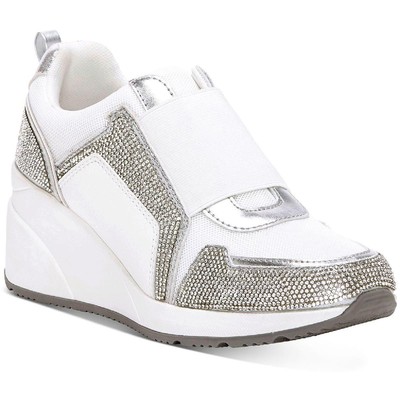 

INC Женские кроссовки Heily White Athleisure на танкетке 10 Medium (B, M) BHFO 0419, Silver crystal