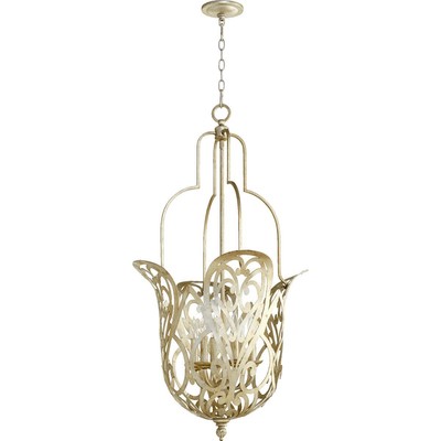 Quorum International 8192-6-60 Le Monde Pendant Aged Silver Leaf