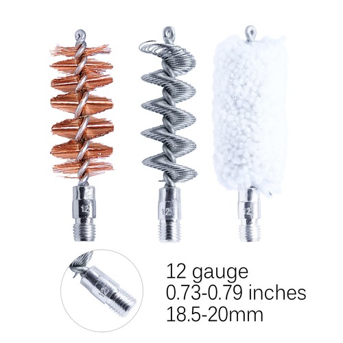 MaximalPower Combo Gun Cleaning Bore Brushes - 12 Gauge/.357/.45cal for Guns