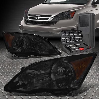 ДЛЯ 07-11 HONDA CRV ДЫМЧАТЫЙ КОРПУС, ЯНТАРНЫЕ УГЛОВЫЕ ФАРЫ ГОЛОВНОГО СВЕТА + НАБОР ИНСТРУМЕНТОВ