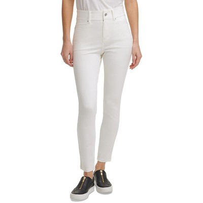 DKNY Womens Ivory Solid High Rise Stretch Skinny Jeans 6 BHFO 5525