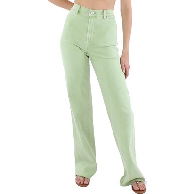 

Alice and Olivia Женские Зеленые Джинсовые Трикотажные Широкие Джинсы с Карманом Монет  BHFO 8418, Seafoam, CD678311DYR