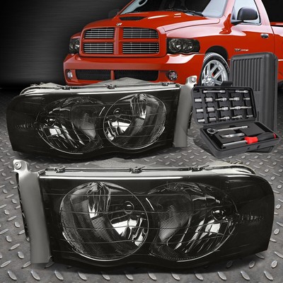 ДЛЯ 02-05 DODGE RAM 1500 2500 3500 ЗАКОПЧЕННЫЙ КОРПУС, ПРОЗРАЧНЫЕ БОКОВЫЕ ФАРЫ + НАБОР ИНСТРУМЕНТОВ