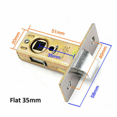 2PCS 30-45mm Flat Stainless Steel Sprung Lever Handle Tubular Mortice Door Latch