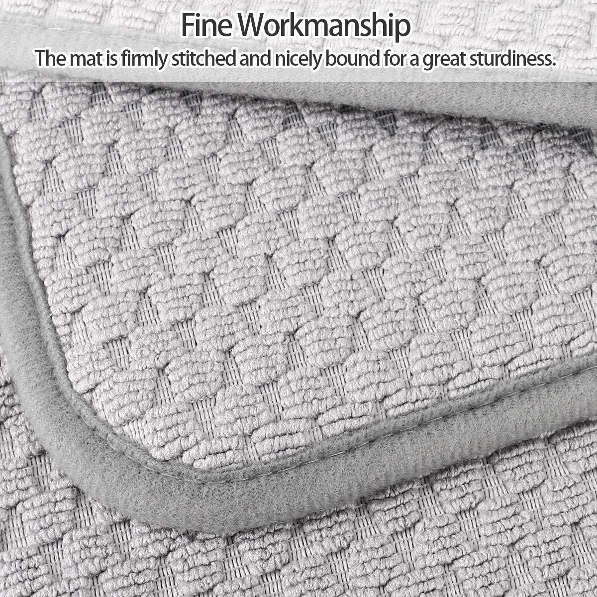 Dish Drying Mat, Microfiber Dish Draining Mat for Kitchen Countertop-Grey