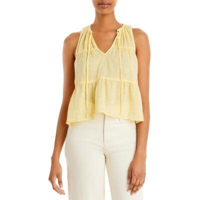

Bella Dahl Женская многослойная льняная майка с завязками на шее BHFO 7397, Wild flower