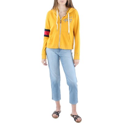

Женская желтая толстовка с капюшоном и логотипом Tommy Jeans  BHFO 1685, Sunflower