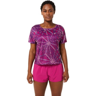 

Женская одежда для бега SAKURA AOP с коротким рукавом TOP ASICS 2012C231, Yo-zakura aop, 2012C231