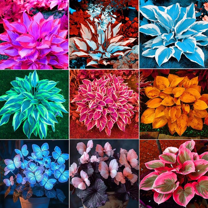 100pcs/pack Purple White Hosta Plant Seeds Hosta Plantaginea Garden Flowers