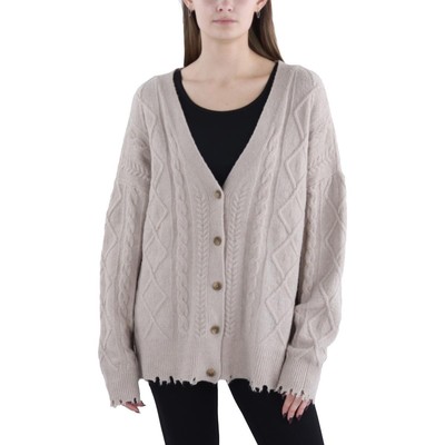 Женский бежевый полушерстяной кардиган кабельной вязки Lucky Brand, топ-свитер XL BHFO 5450