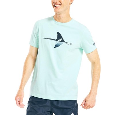 

Мужская футболка с круглым вырезом Nautica синего цвета с рисунком  BHFO 6130, Aquasplash, VR2634