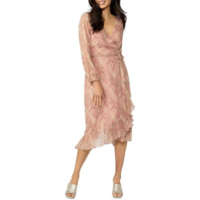 

Женское розовое длинное дневное платье с запахом Paige Palazzo  BHFO 2362, Lipstick pink/tan