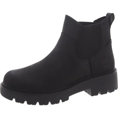Ugg Женские черные кожаные ботинки Челси на блочном каблуке 6 средних размеров (B,M) BHFO 6845