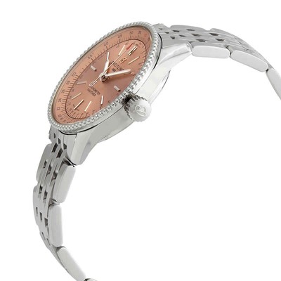 Pre-owned Breitling Navitimer Automatic Chronometer Cooper Dial Ladies Watch A17395201k1a1