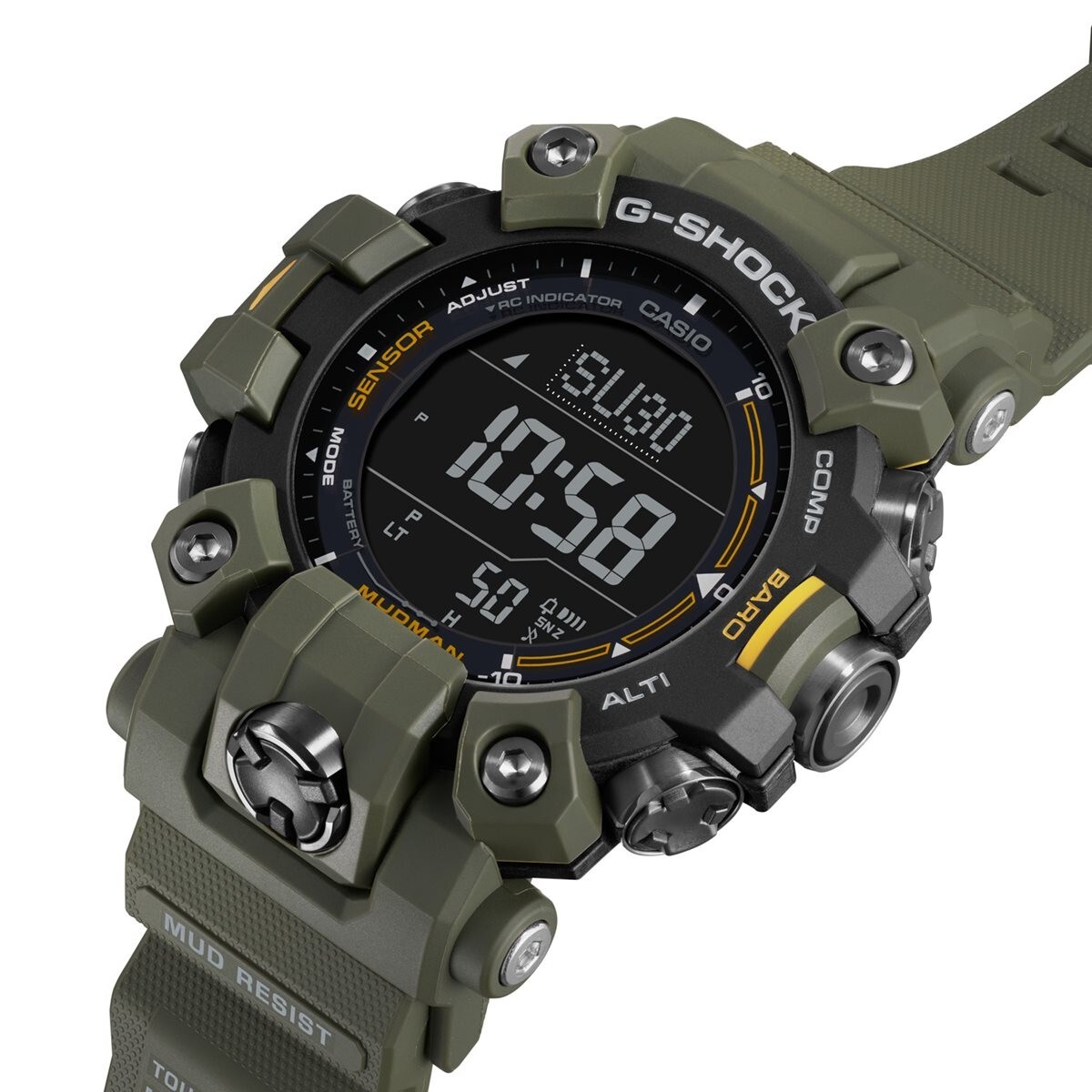 Pre-owned Casio G-shock Master Of Mudman Triple Sensor Model Gw-9500-3jf Men's Watch