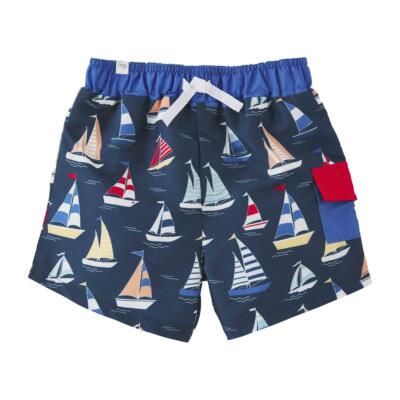 Mud Pie E2 Baby Boy Beach Sailboat Trunks Shorts 11020087 - Choose Size
