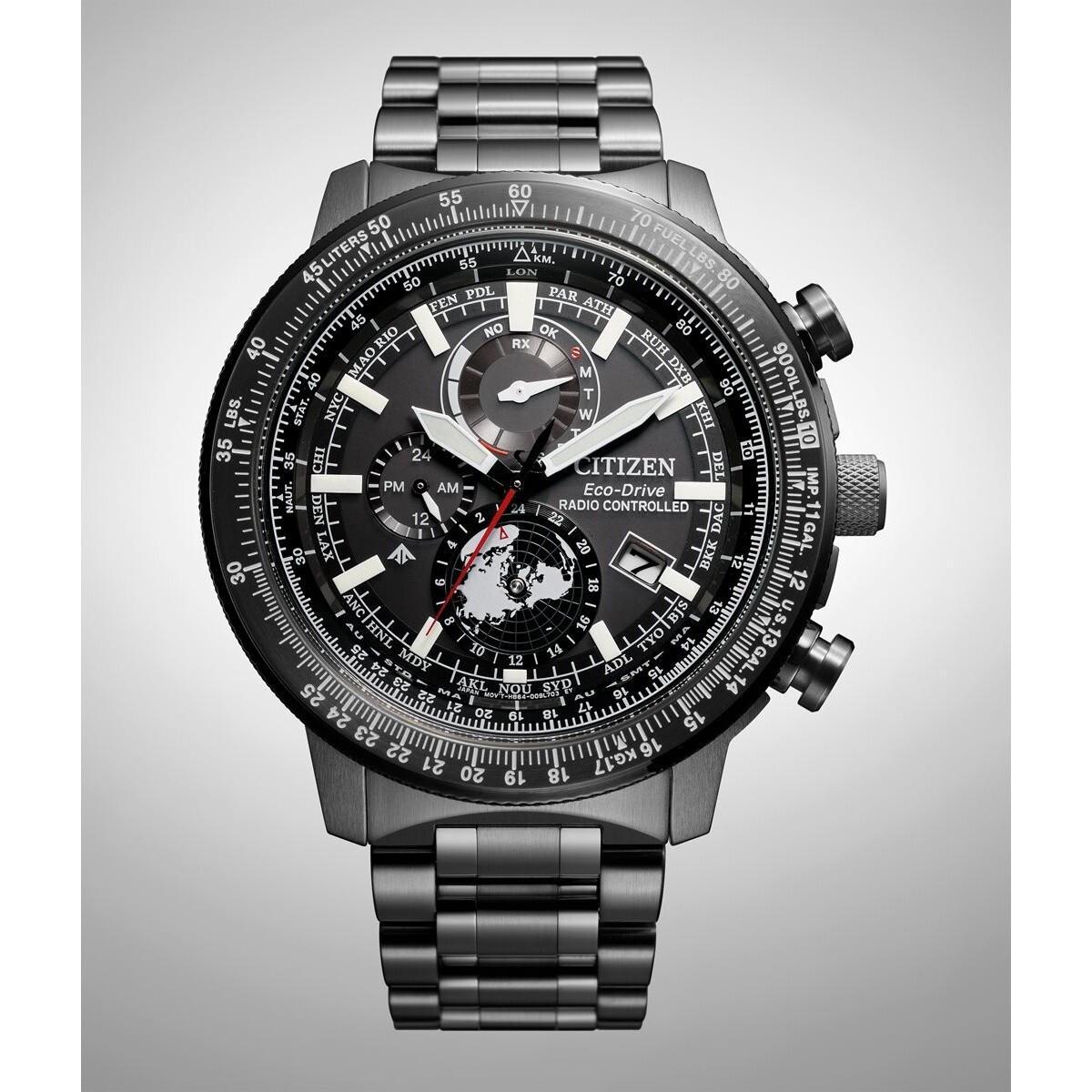 Pre-owned Citizen Pre-order  Promaster Sky Eco Drive Direct Flight Watch Men's By3005-56g