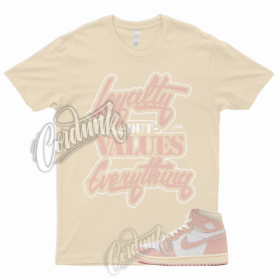 LYLTY T Shirt to Match Jordan 1 Washed Pink Atmosphere Muslin Sail White OG WMNS
