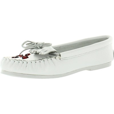 

Женские мокасины Minnetonka Thunderstorm Moc White 11 Medium (B,M) BHFO 2636, Белый, Thunderstorm Moc