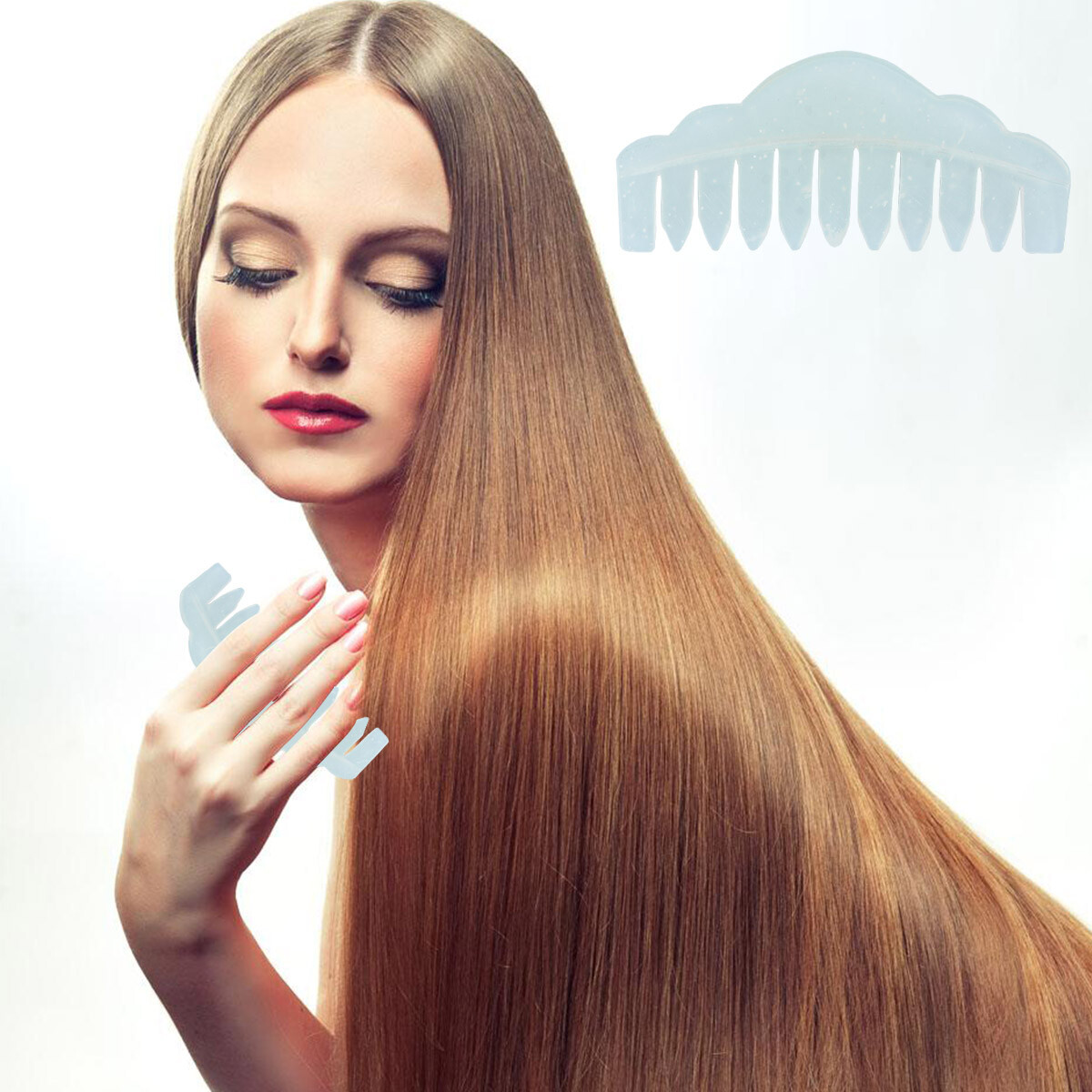 1pc Jade Comb Durable Scalp Massager Hair Comb For Head Massage