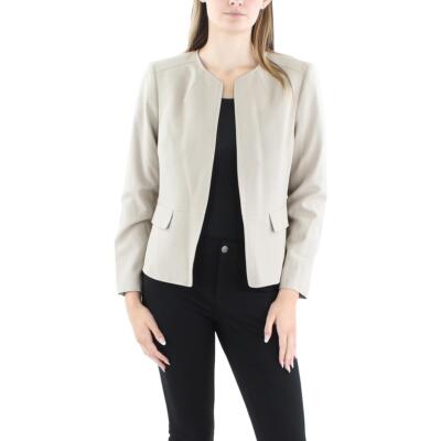 Женский однотонный блейзер Le Suit с открытой передней частью Petites BHFO 3320
