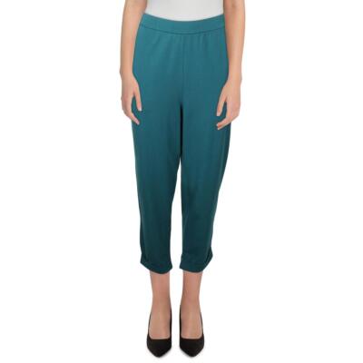 

Женские укороченные брюки Eileen Fisher Green Slim Knit Stretch  BHFO 8602, Agean