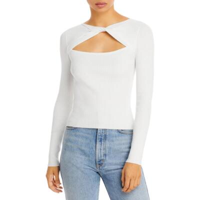 

Fore Womens Twist Front Crewneck Shirt Pullover Sweater Top BHFO 6568, Белый