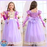 Luzlen Rapunzel Dress for Girls Toddler Purple Princess Costume for Halloween Birthday Party Cosplay Purple, 2-3T(Tag 100)